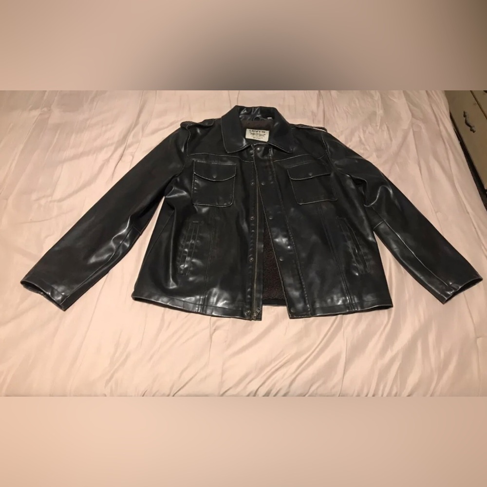 Levi’s Faux Leather Jacket Mens XL